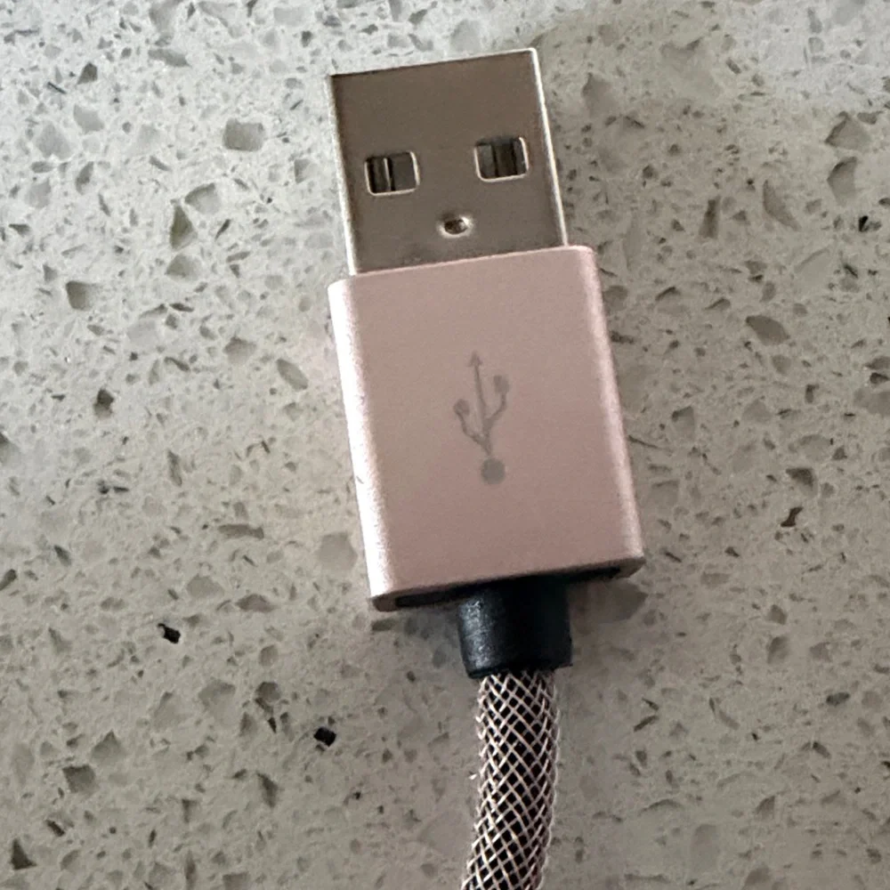 Universal Rose Gold USB Charging Cable for Cell Phones 6’